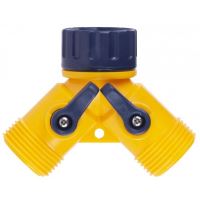 Splitter furtun Strend Pro Garden Y, 3/4, comutator on/off, 2 cai