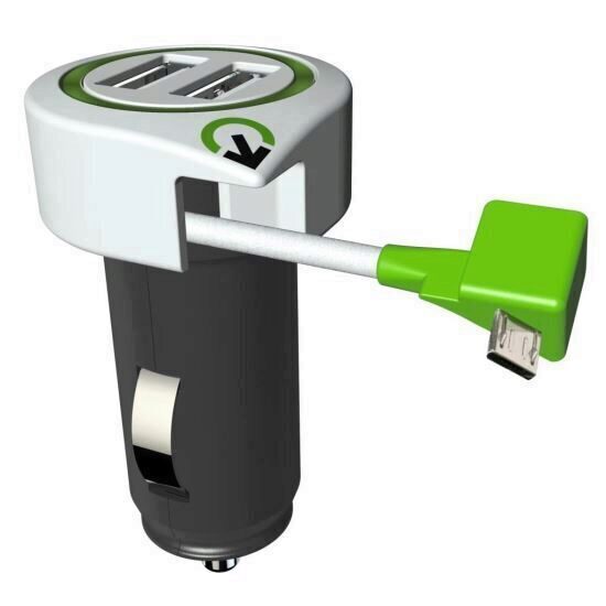 Incarcator auto Q2Power, MicroUSB, 3.1A, 2xUSB, 1xMicroUSB