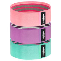 Set 3 benzi elastice, material textil, 3 culori, 27-55 kg, Lungime 70 cm