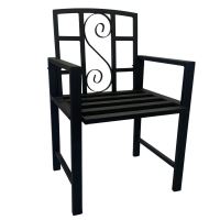 Scaun metalic pentru gradina Vivatechnix VMD-1047, dimensiuni 53x50x83 mm, negru