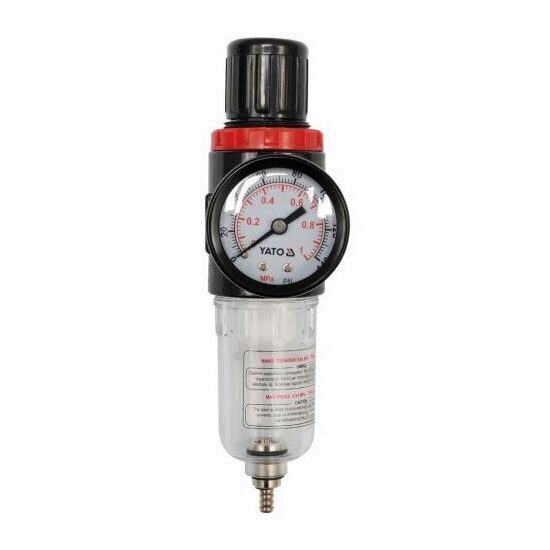 Filtru aer cu reductor pentru compresoare Yato YT-2382, prindere 1/4"