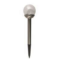 Lampă de grădină Home MX 812, cu baterie solară, metalică, glob din sticlă