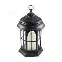 Felinar, lumânare cu LED, negru, Home LTN 4/BK