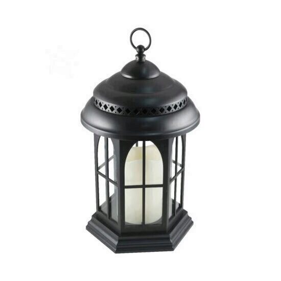 Felinar, lumânare cu LED, negru, Home LTN 4/BK