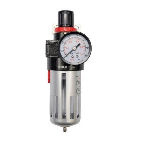 Filtru aer pentru compresoare cu reductor, Yato YT-2383, prindere 1/2"