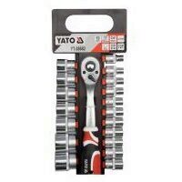 Set tubulare cu antrenor Yato YT-38682, prindere 1/2", bi-hexagonale, 8-24 mm 