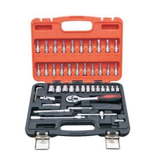 Trusa tubulare Strend Pro Cube 246, 1/4", 46 piese, Crom-Vanadium