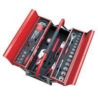 Trusa metalica cu scule Strend Pro Cube, 64 unelte, TSL, 1/4"+ 1/2", Crom Vanadium