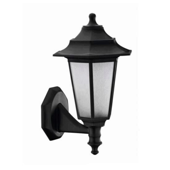 Lampa de iluminat exterior tip felinar, Horoz Begonya-2, negru, IP44, Anti-Shock