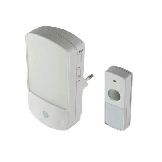 Sonerie fara fir Home DB 1002AC, 100 m, alimentare retea, lumina directoare