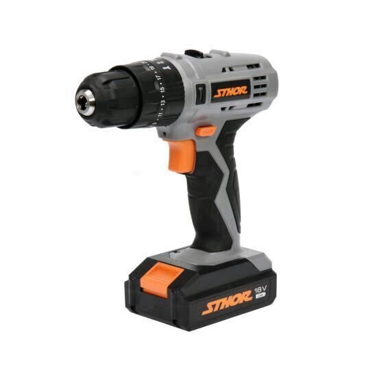 Bormasina 18V cu acumulator Sthor 78974, Li-Ion, 1.3 Ah, 24 Nm, valiza transport