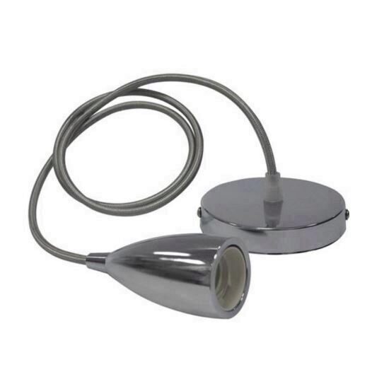 Lampa Pendul suspendat Edison Chrome, max. 60 W