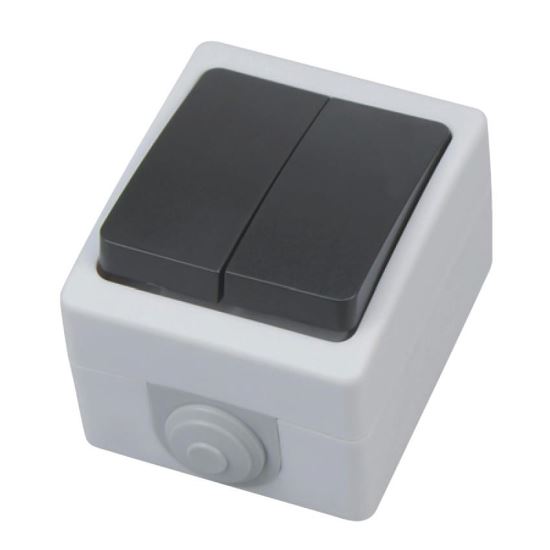Intrerupator dublu Atom Double, pentru exterior, IP54