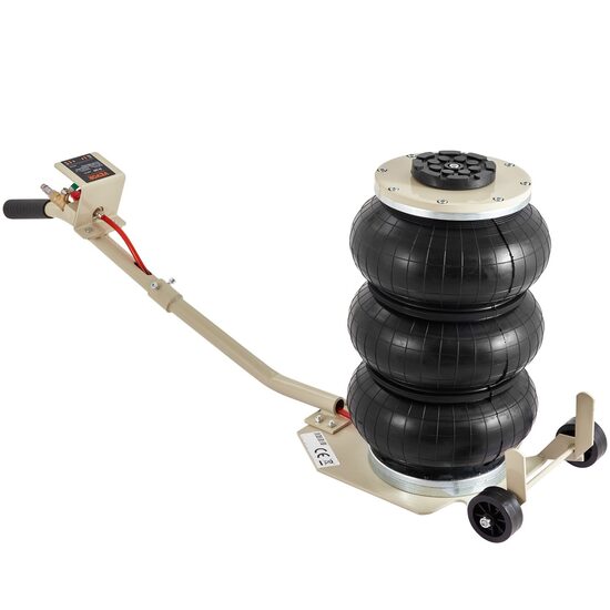 Cric pneumatic cu 3 perne Vevor capacitate 5 tone, interval de ridicare 160 mm-400 mm, Maner lung