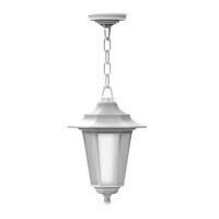 Lampa de iluminat exterior tip felinar, Horoz Begonya-3, Alb, IP44, Anti-Shock