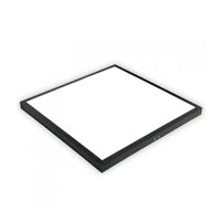 Plafoniera led aplicat, Pulsar-48W, Negru, 3800 lm, lumina rece 6400K, dimensiune 600x600x38 mm, IP20, Aluminiu