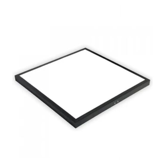 Plafoniera led aplicat, Pulsar-48W, Negru, 3800 lm, lumina rece 6400K, dimensiune 600x600x38 mm, IP20, Aluminiu