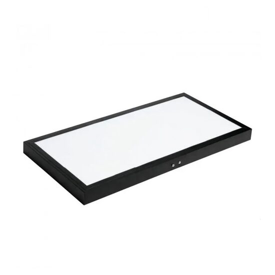 Plafoniera led aplicat, dreptunghiulara, Proteus-36W, Negru, 3000 lm, lumina rece 6400K, dimensiune 300x600x38 mm, IP20, Aluminiu