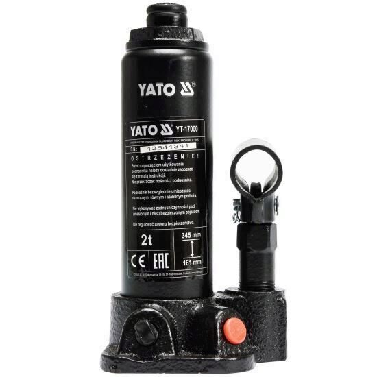 Cric hidraulic, Yato YT-17000, capacitate 2 Tone, 181-345 mm
